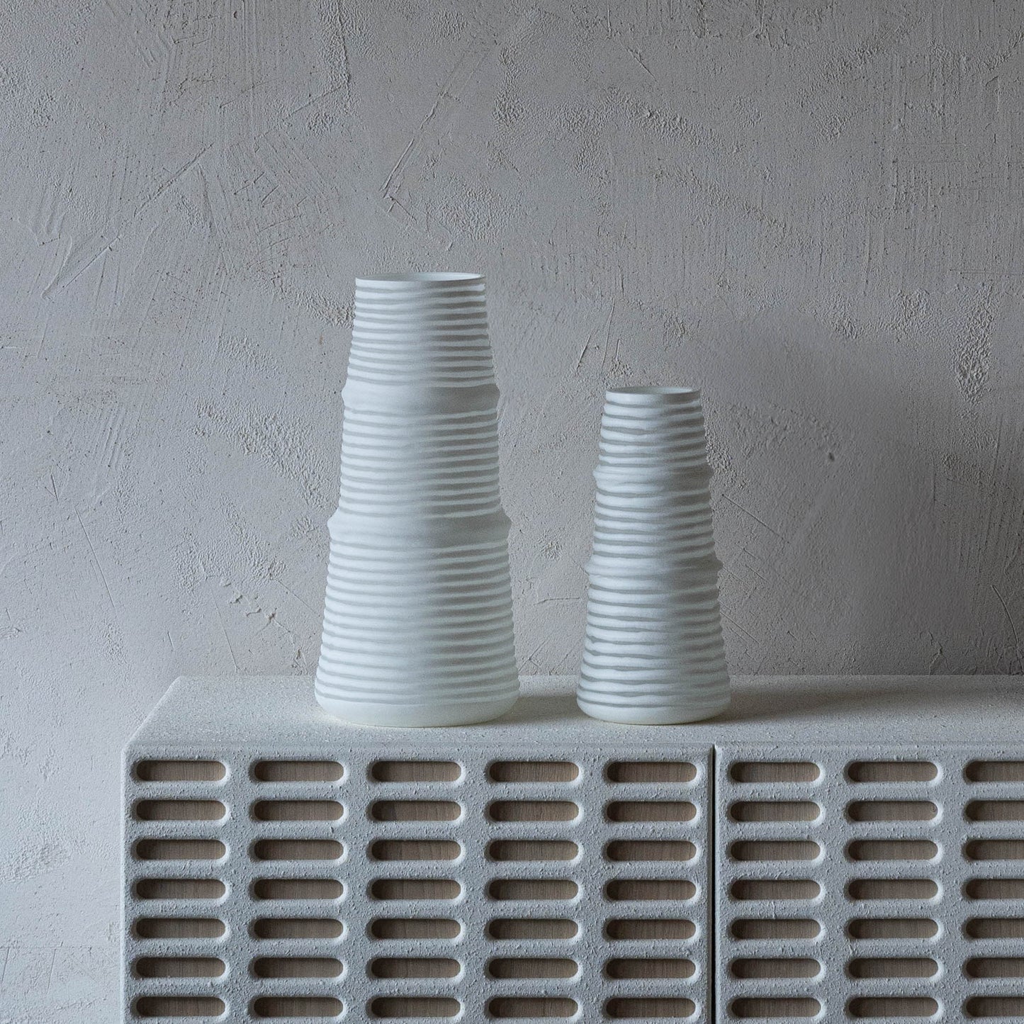 Snow Decorative Glass Vase | Flower Pot | Tall