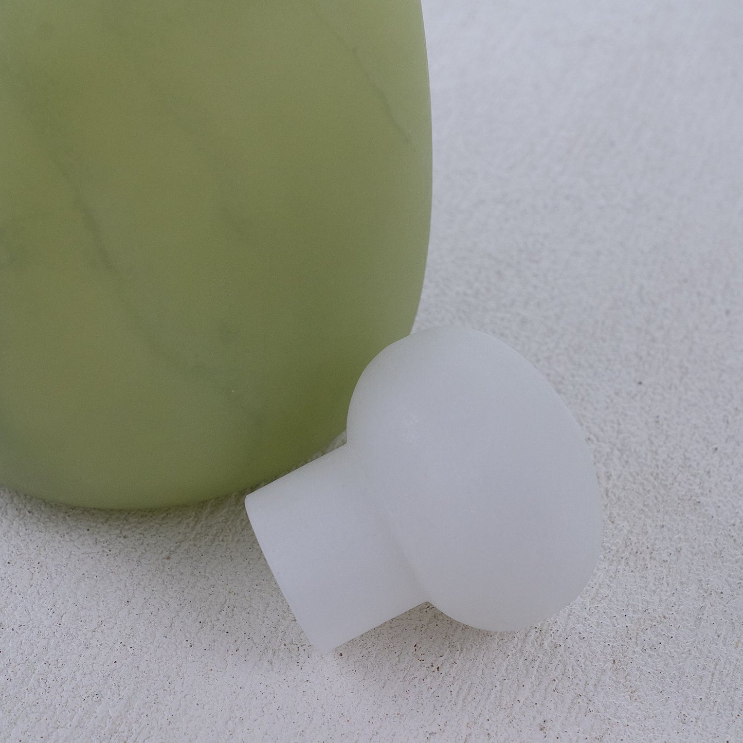 Pistachio Green - Decorative Glass Vase With Lid