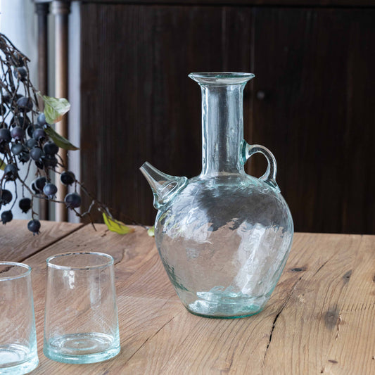 Baladi Classic Blue Decorative Drinking Glass Water Jug | Jar