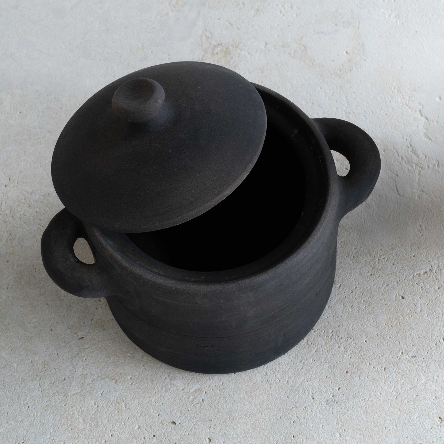 Calyx Pot Decorative Clay Storage Container With Lid