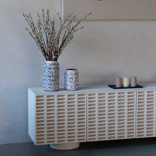 Nostalgia Blue Decorative Vintage Classic Vase | Flower Pot