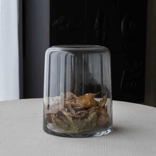 Odessa Decorative Glass Vase | Flower Pot (CLEAR)