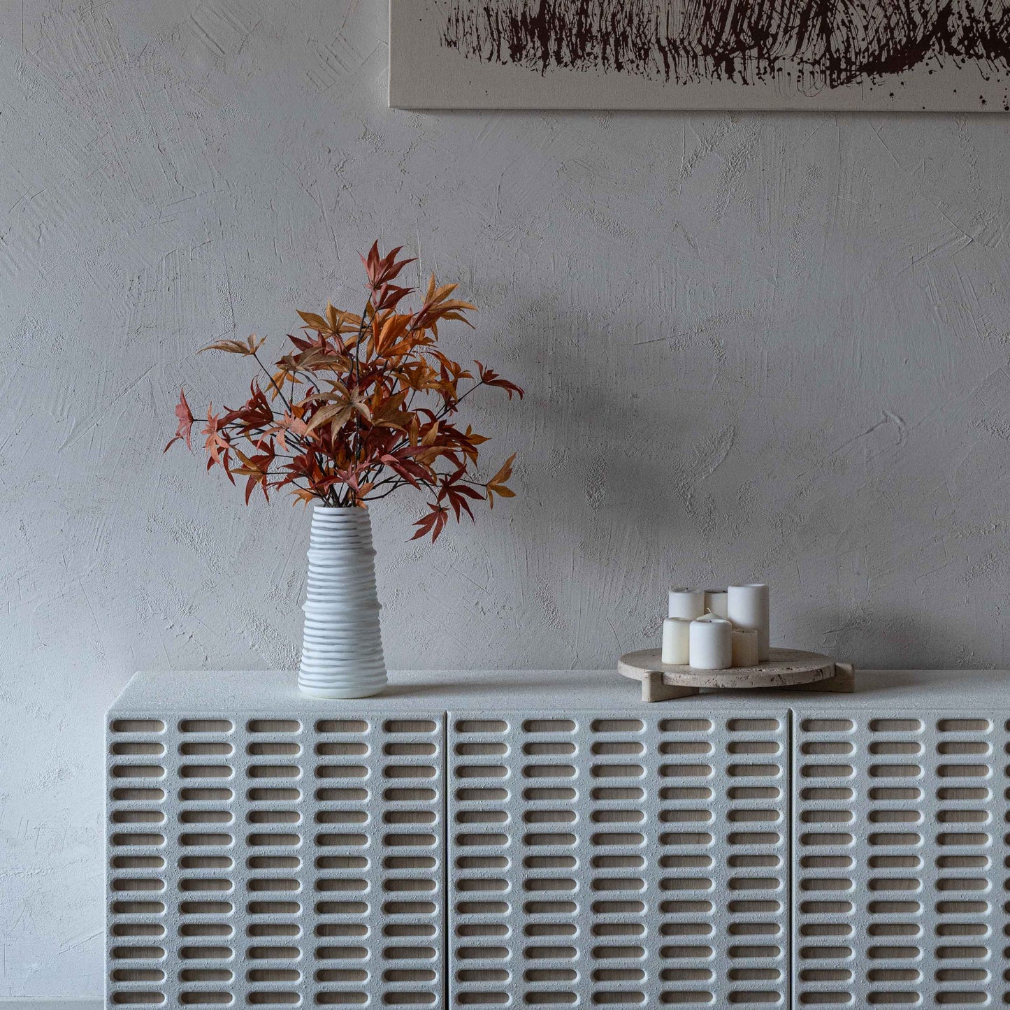 Snow Decorative Glass Vase | Flower Pot | Tall