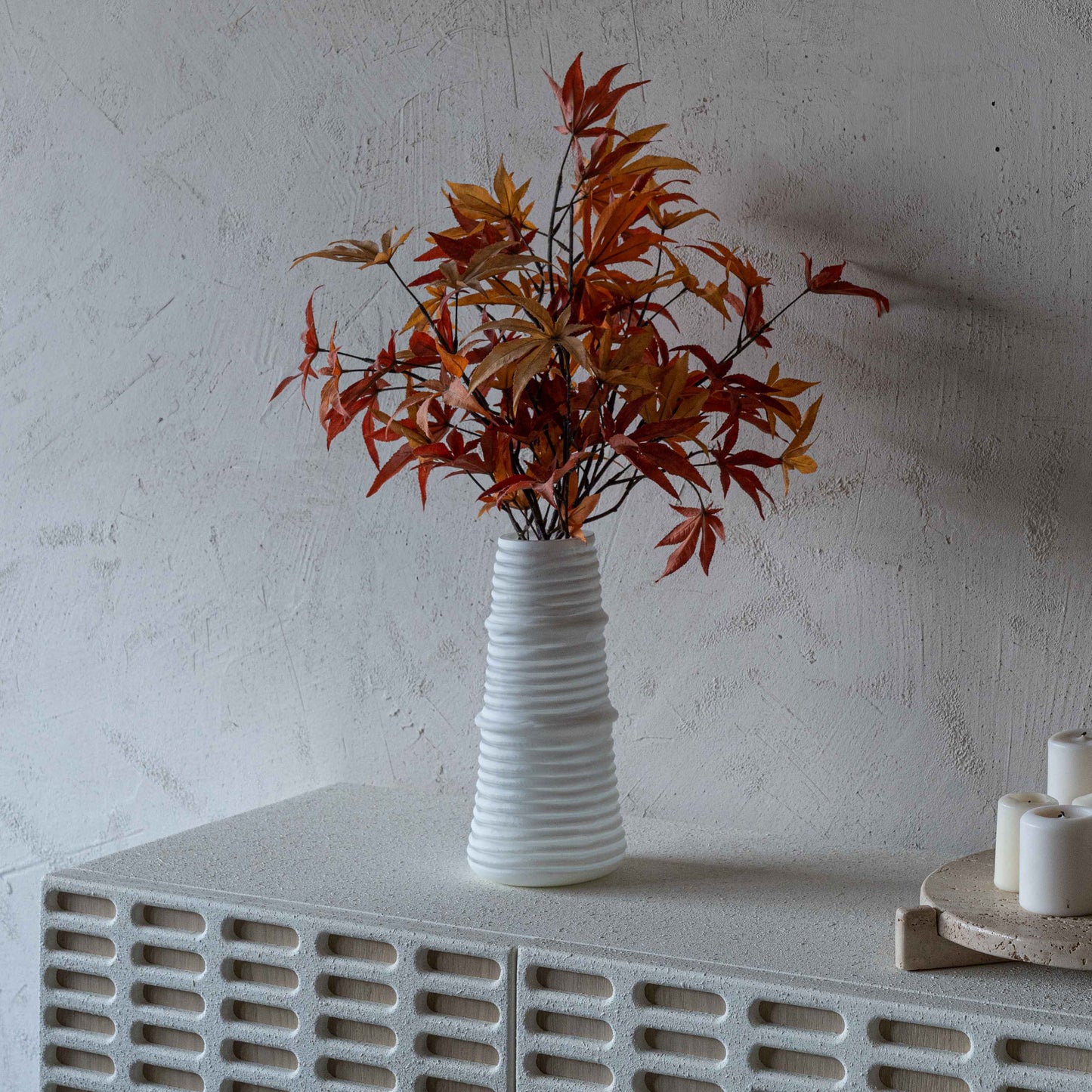 Snow Decorative Glass Vase | Flower Pot - Small