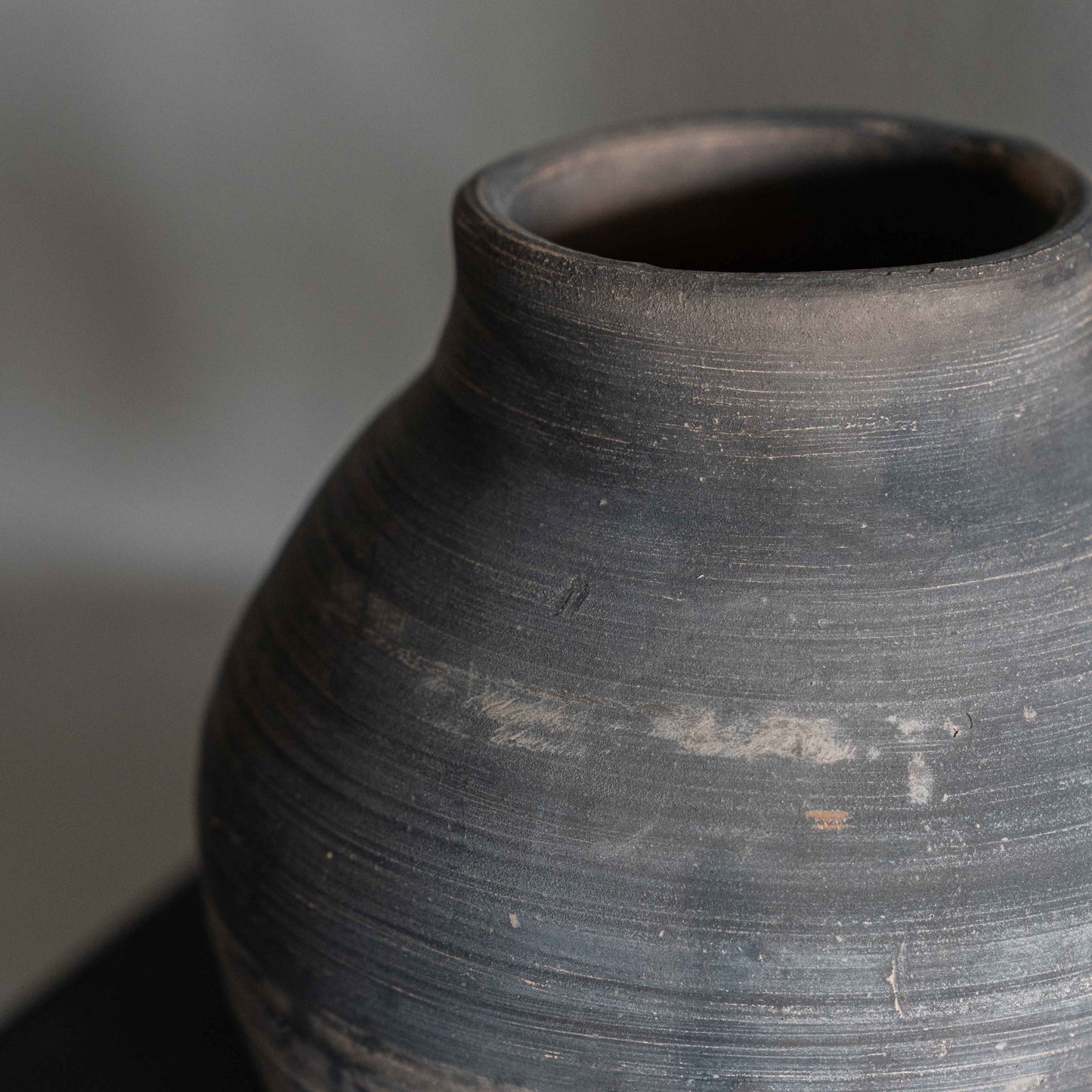 Wide Ceramic Terracotta Aged Flower Pot | Vase